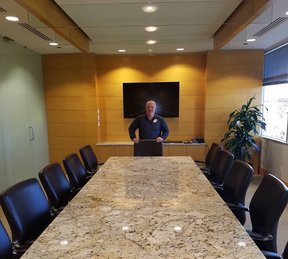 FNBF Founder Jeff Lewis, in the boardroom the day our Foundation was started!